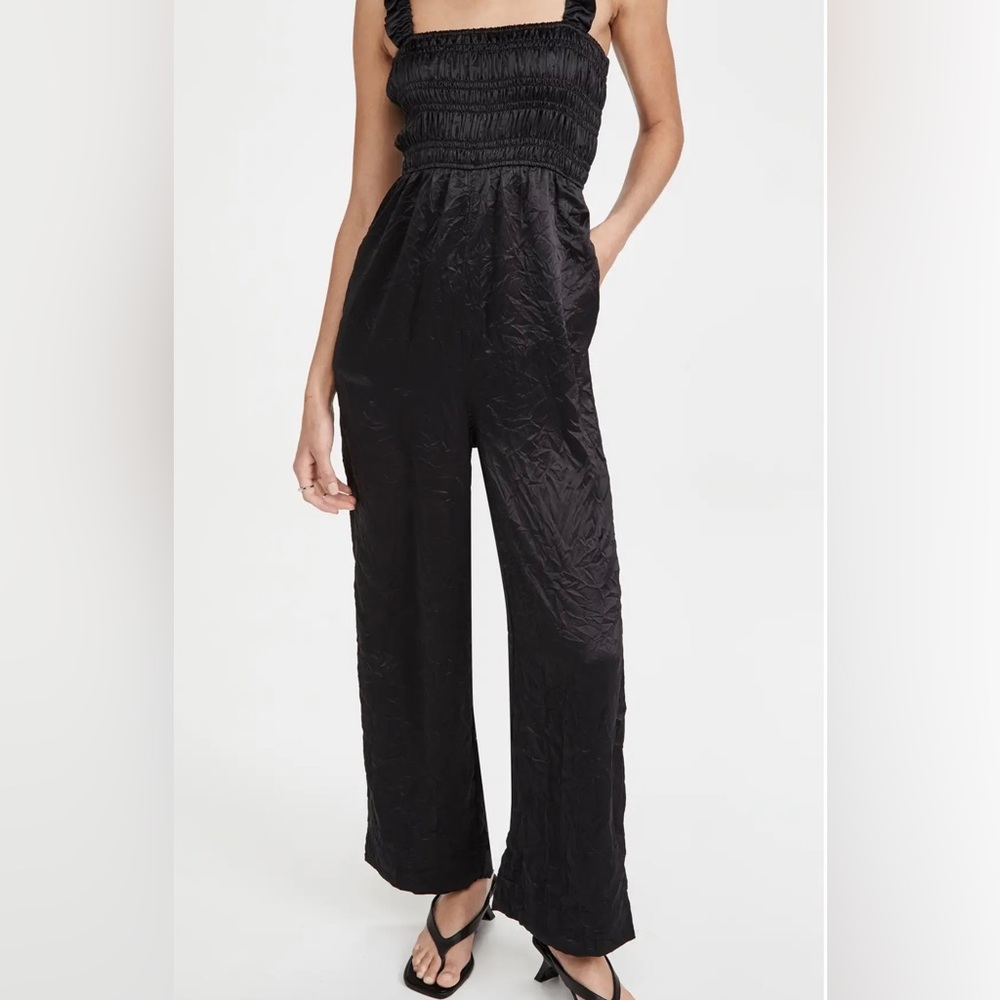 Ganni crinkled Satin Jumpsuit